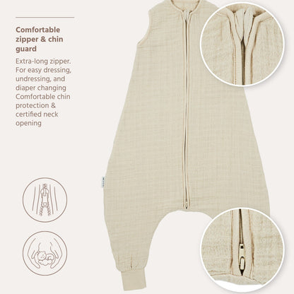 Meyco Schlafsack Jumper vorgewaschen musselin Soft sand