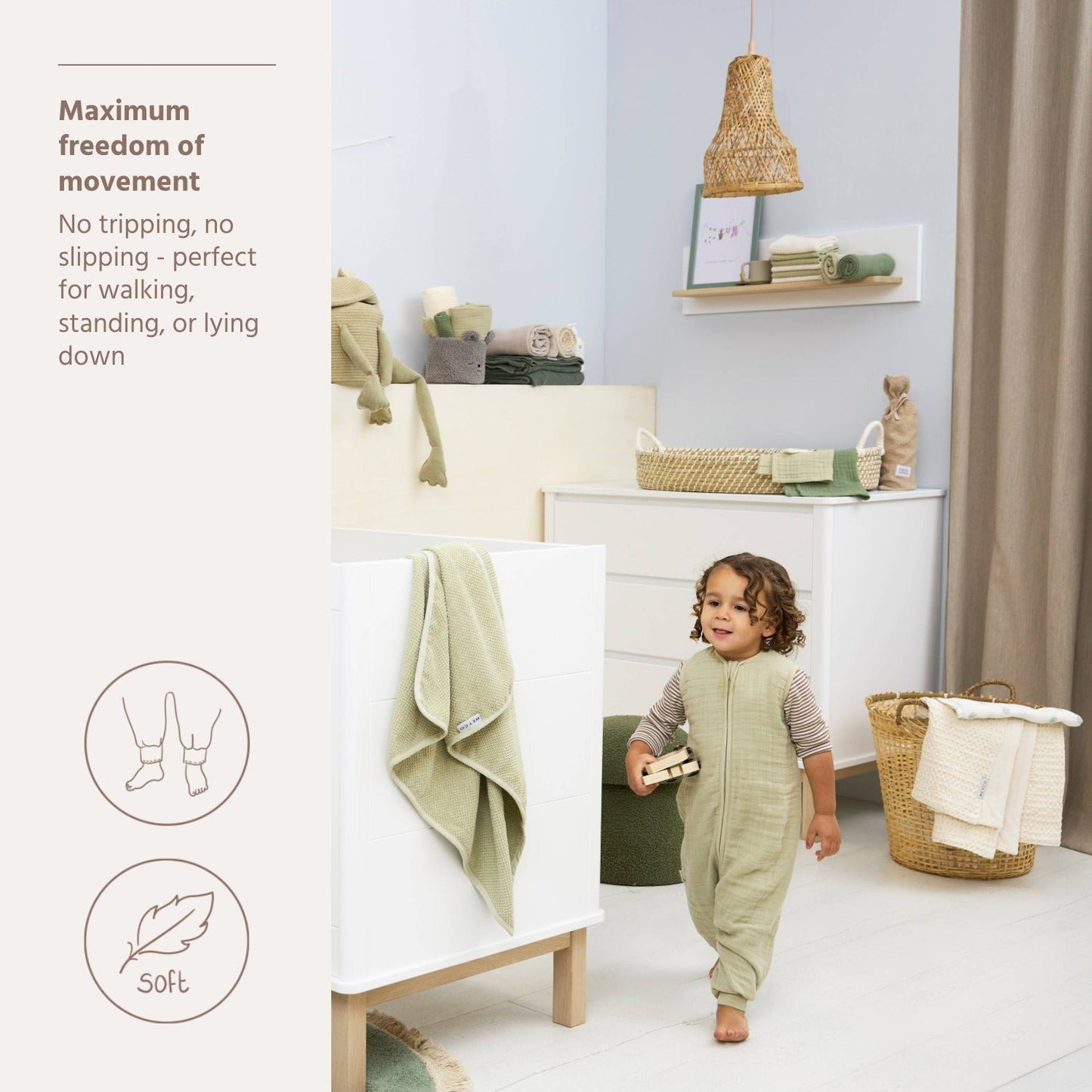 Meyco Schlafsack Jumper vorgewaschen musselin Soft Olive