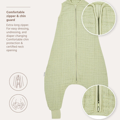 Meyco Schlafsack Jumper vorgewaschen musselin Soft Olive