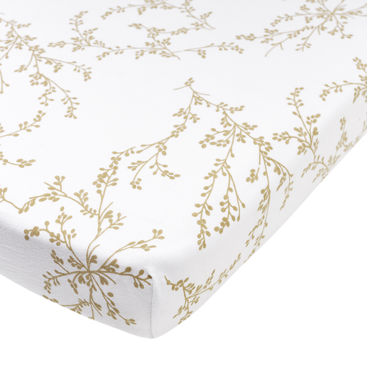 Meyco Spannbettlaken jersey print Branches Sand Studio