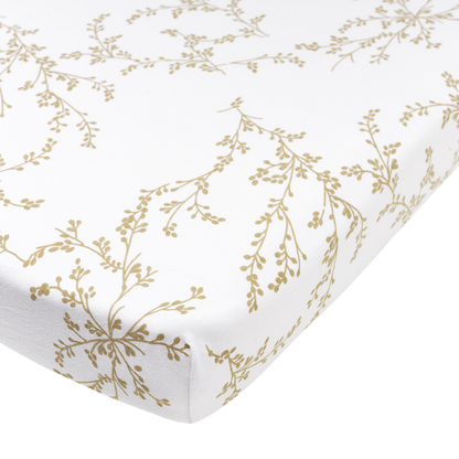 Meyco Spannbettlaken jersey print Branches Sand Studio