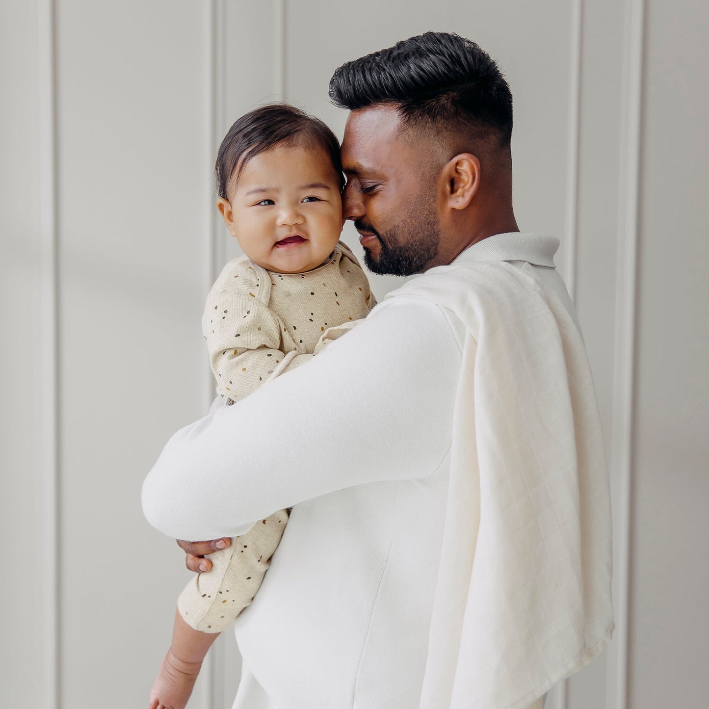 Meyco Baby-Pyjamas Rib Mini spot Sand Melange