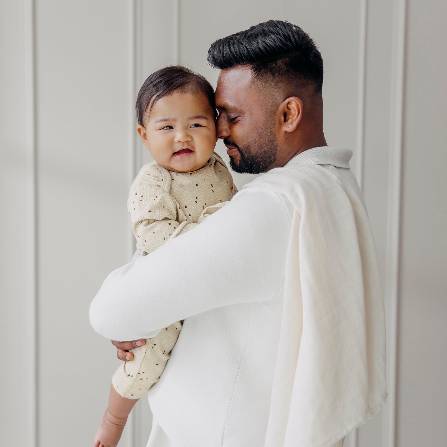 Meyco Baby-Pyjamas Rib Mini spot Sand Melange