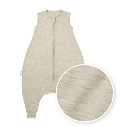 Meyco Schlafsack Jumper ohne Ärmel Merinowolle Sand Melange Studio
