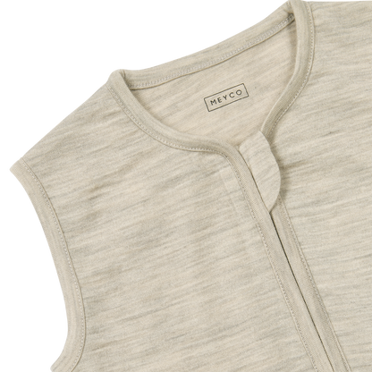 Meyco Schlafsack Jumper ohne Ärmel Merinowolle Sand Melange