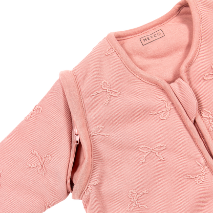 Meyco Schlafsack mit abnehmbaren Ärmeln jacquard Bow Rose