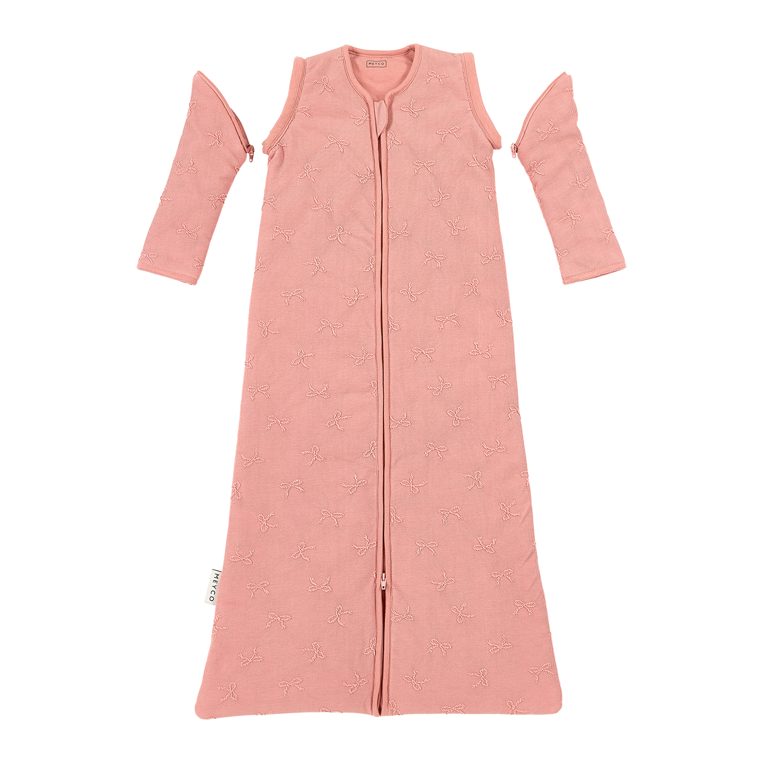 Meyco Schlafsack mit abnehmbaren Ärmeln jacquard Bow Rose