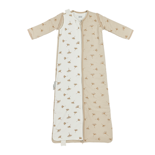 Meyco Ganzjahresschlafsack Deluxe interlock jersey Ginkgo Soft sand Studio
