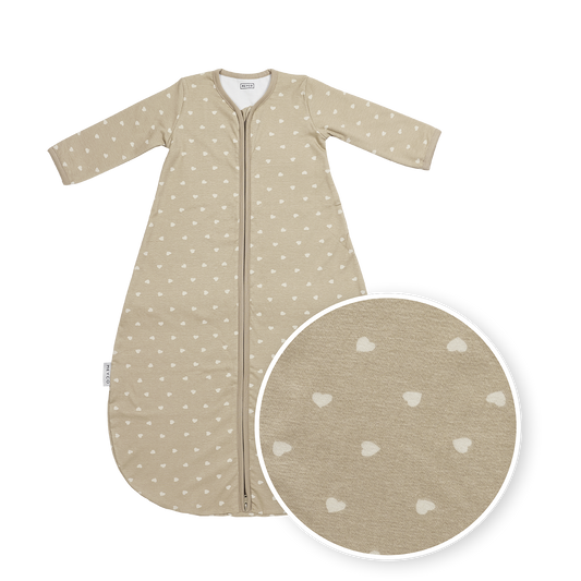 Meyco Schlafsack rund mit Ärmel jersey Sweet Heart Sand/Soft Sand Studio