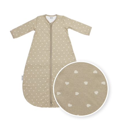 Meyco Schlafsack rund mit Ärmel jersey Sweet Heart Sand/Soft Sand