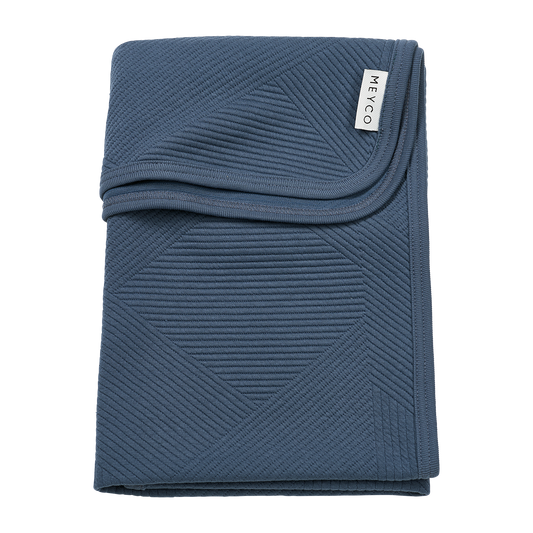 Meyco Decke gebreid jacquard - Pure Indigo Pure Indigo Studio