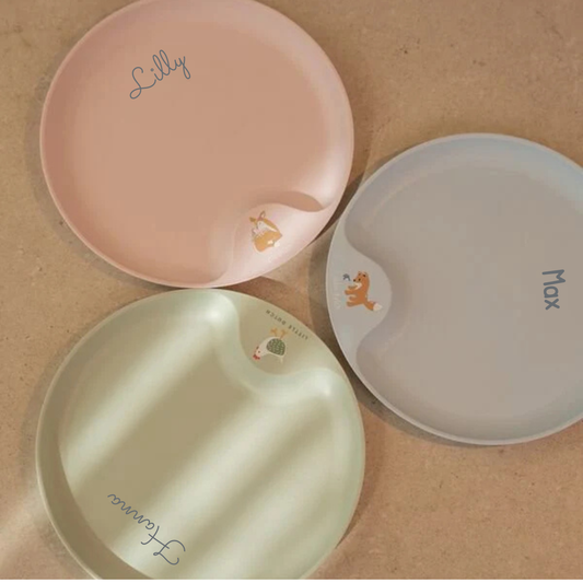 Little Dutch rosa Kinderteller Personalisiert Reh - Fairy Garden Mepal Mio