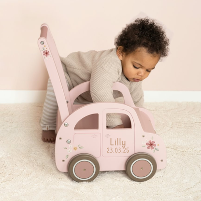 Little Dutch rosa Laufwagen Holz Fairy Garden Personalisierung mit Namen