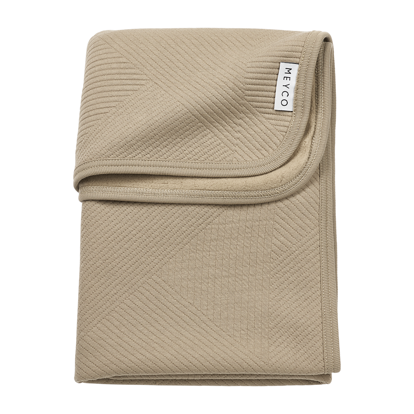 Meyco Decke gebreid jacquard flannel - Pure Taupe Pure Taupe Studio