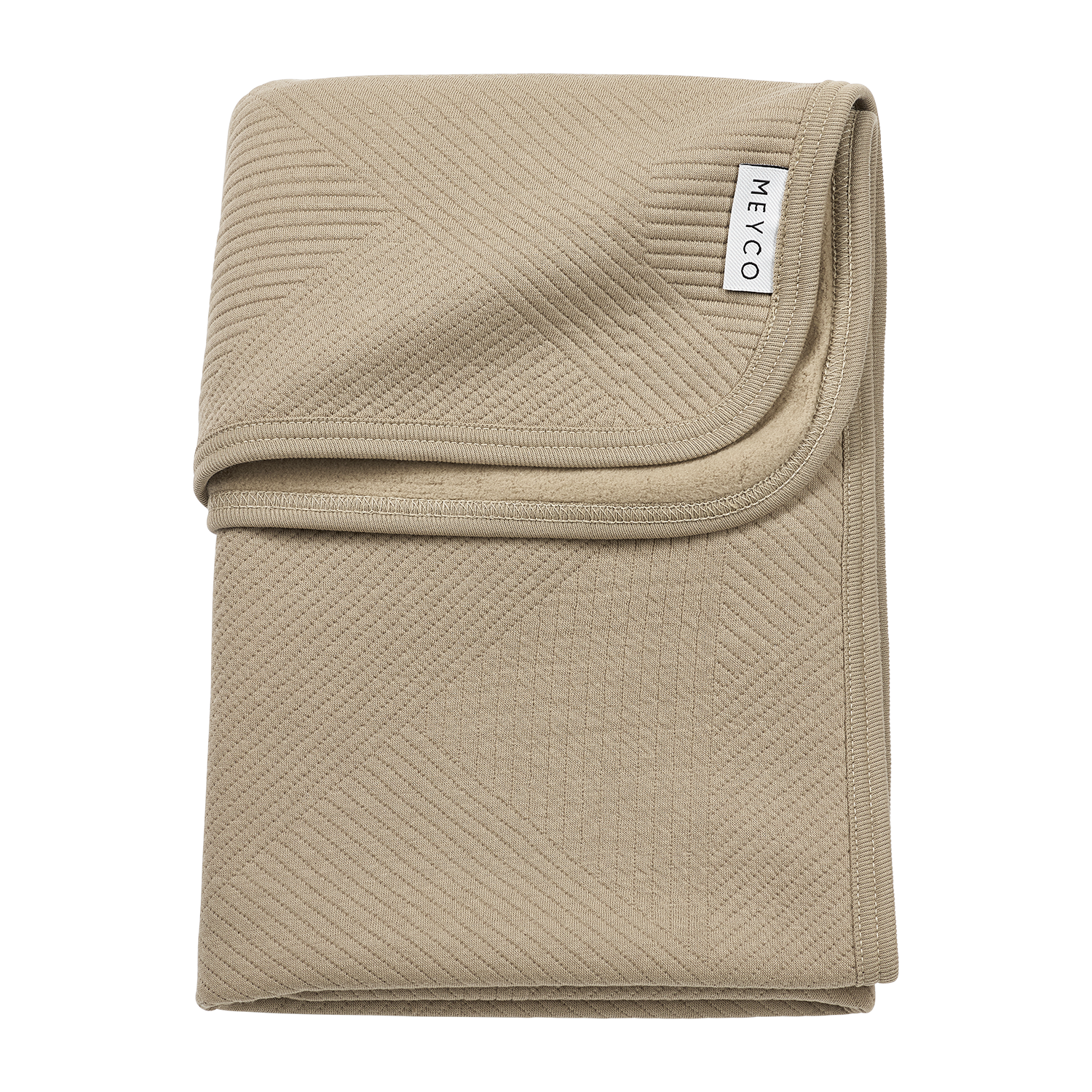 Meyco Decke gebreid jacquard flannel - Pure Taupe Pure Taupe Studio