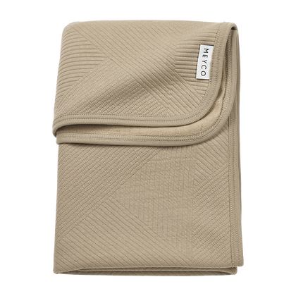 Meyco Decke gebreid jacquard flannel - Pure Taupe Pure Taupe