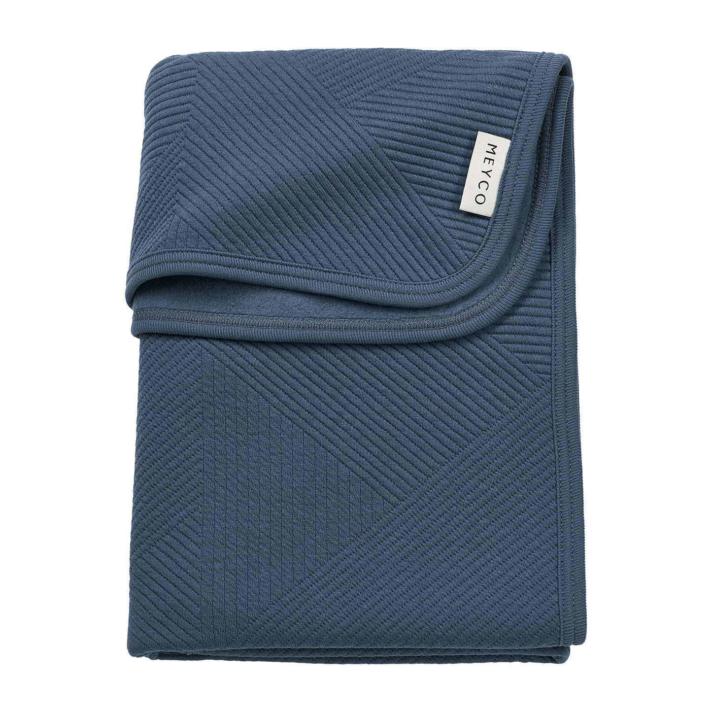 Meyco Decke gebreid jacquard flannel - Pure Indigo Pure Indigo Studio