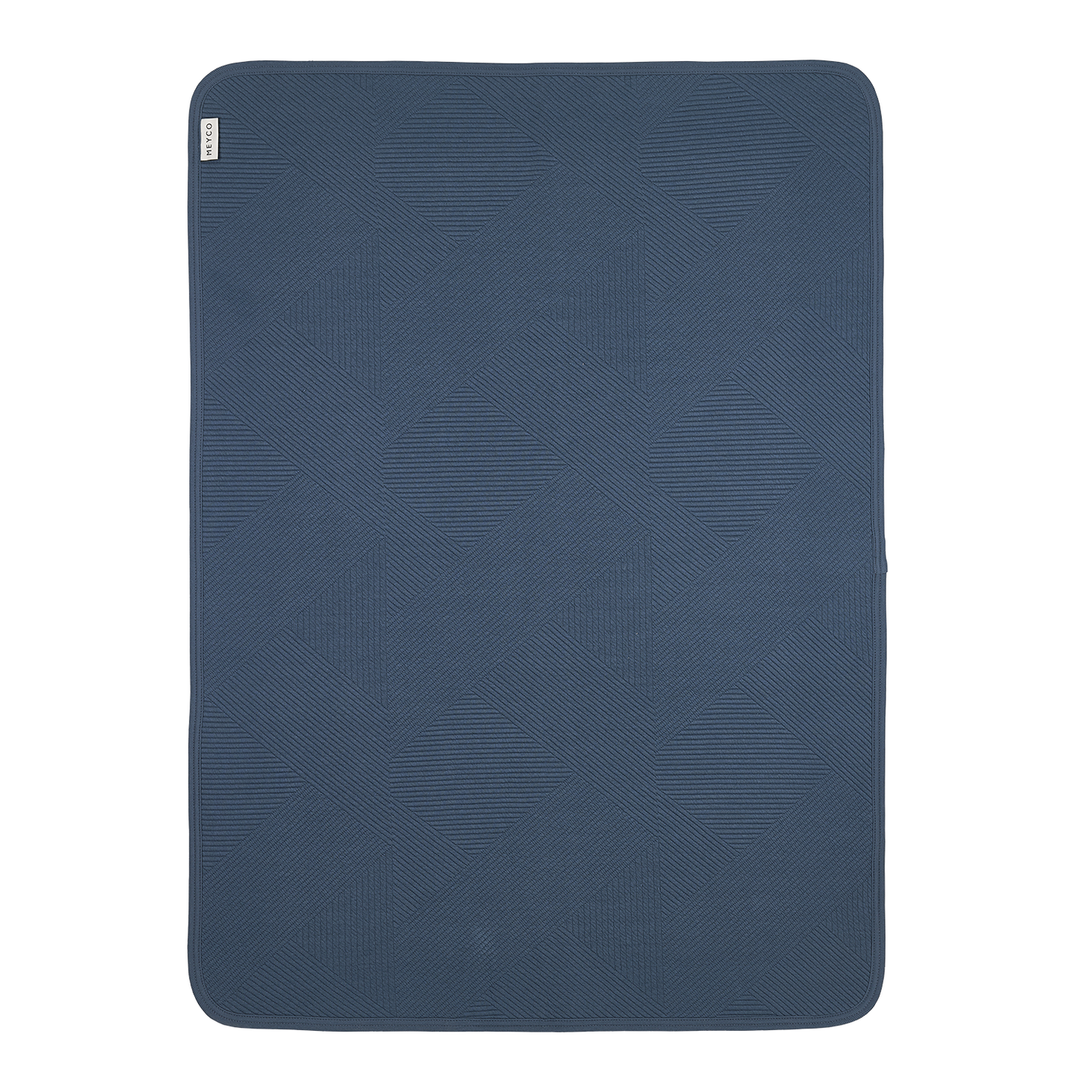 Meyco Decke gebreid jacquard flannel - Pure Indigo Pure Indigo