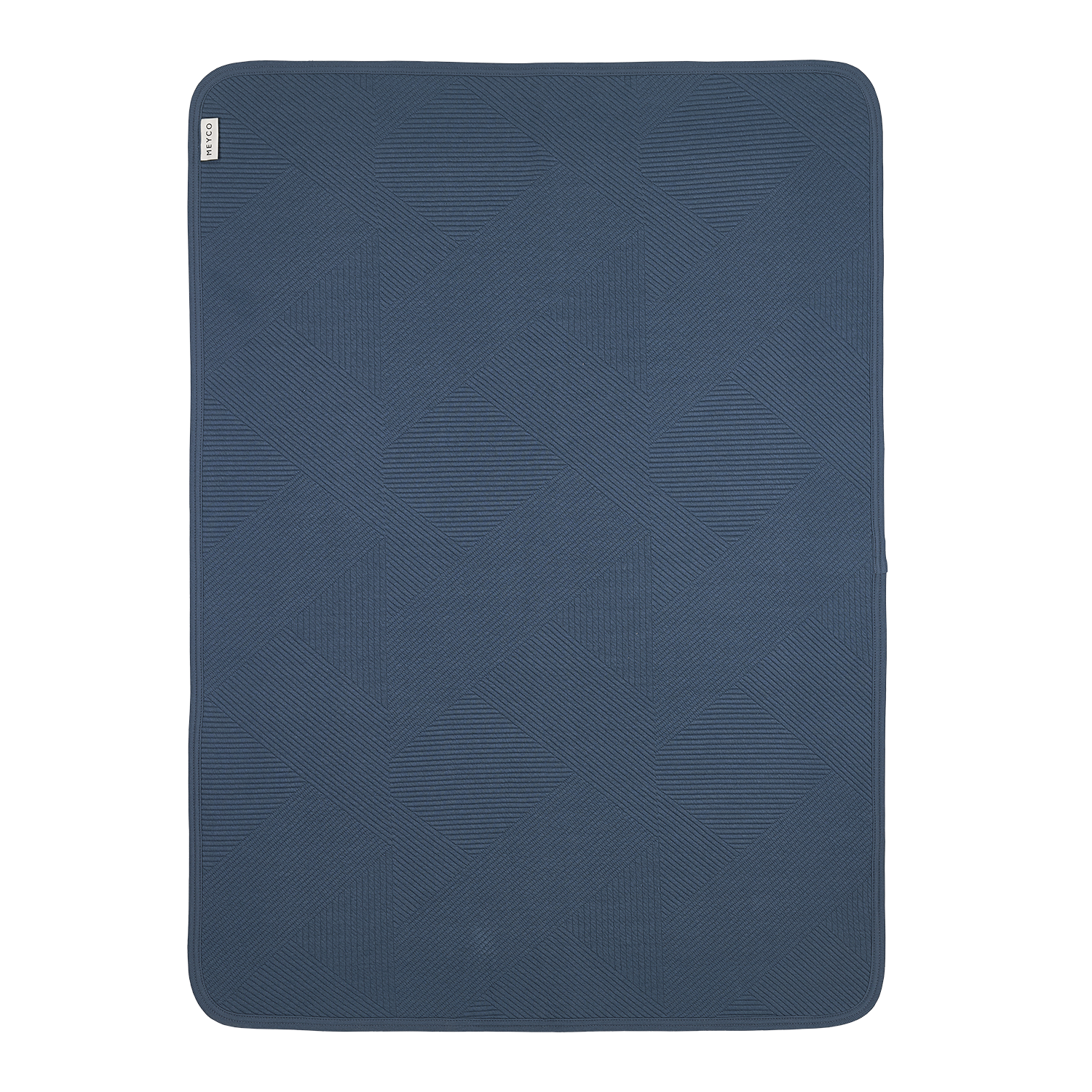 Meyco Decke gebreid jacquard flannel - Pure Indigo Pure Indigo