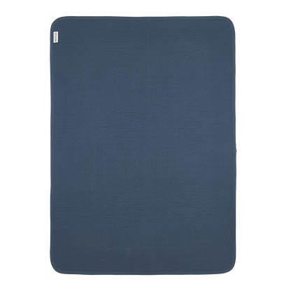 Meyco Decke gebreid jacquard flannel - Pure Indigo Pure Indigo