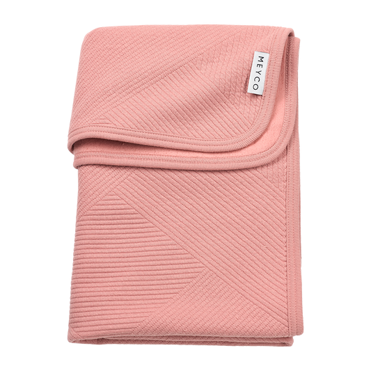 Meyco Decke gebreid jacquard flannel - Pure Rose Pure Rose Studio