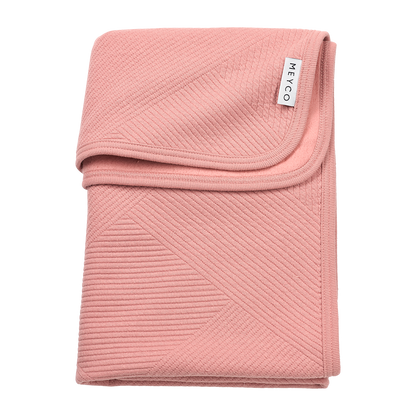 Meyco Decke gebreid jacquard flannel - Pure Rose Pure Rose Studio