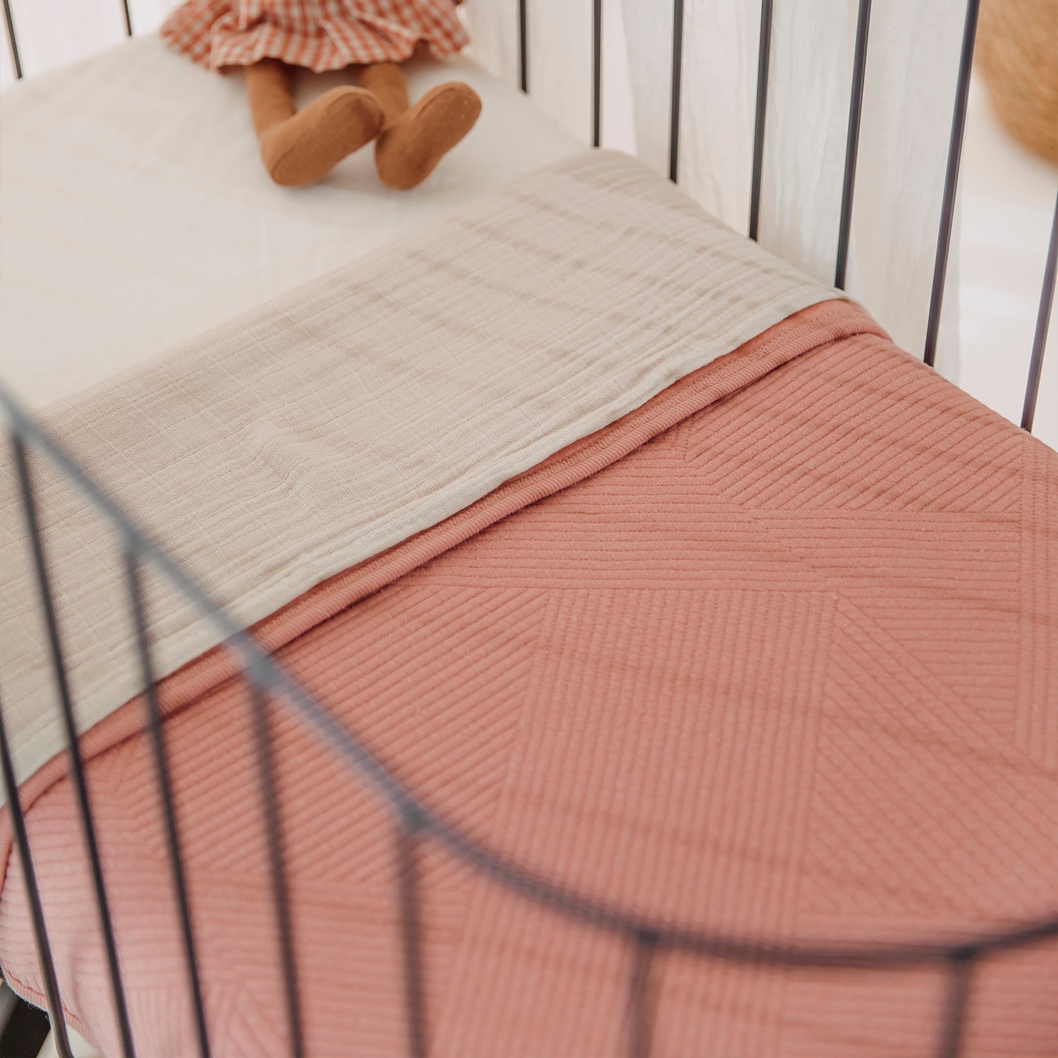 Meyco Decke gebreid jacquard flannel - Pure Rose Pure Rose
