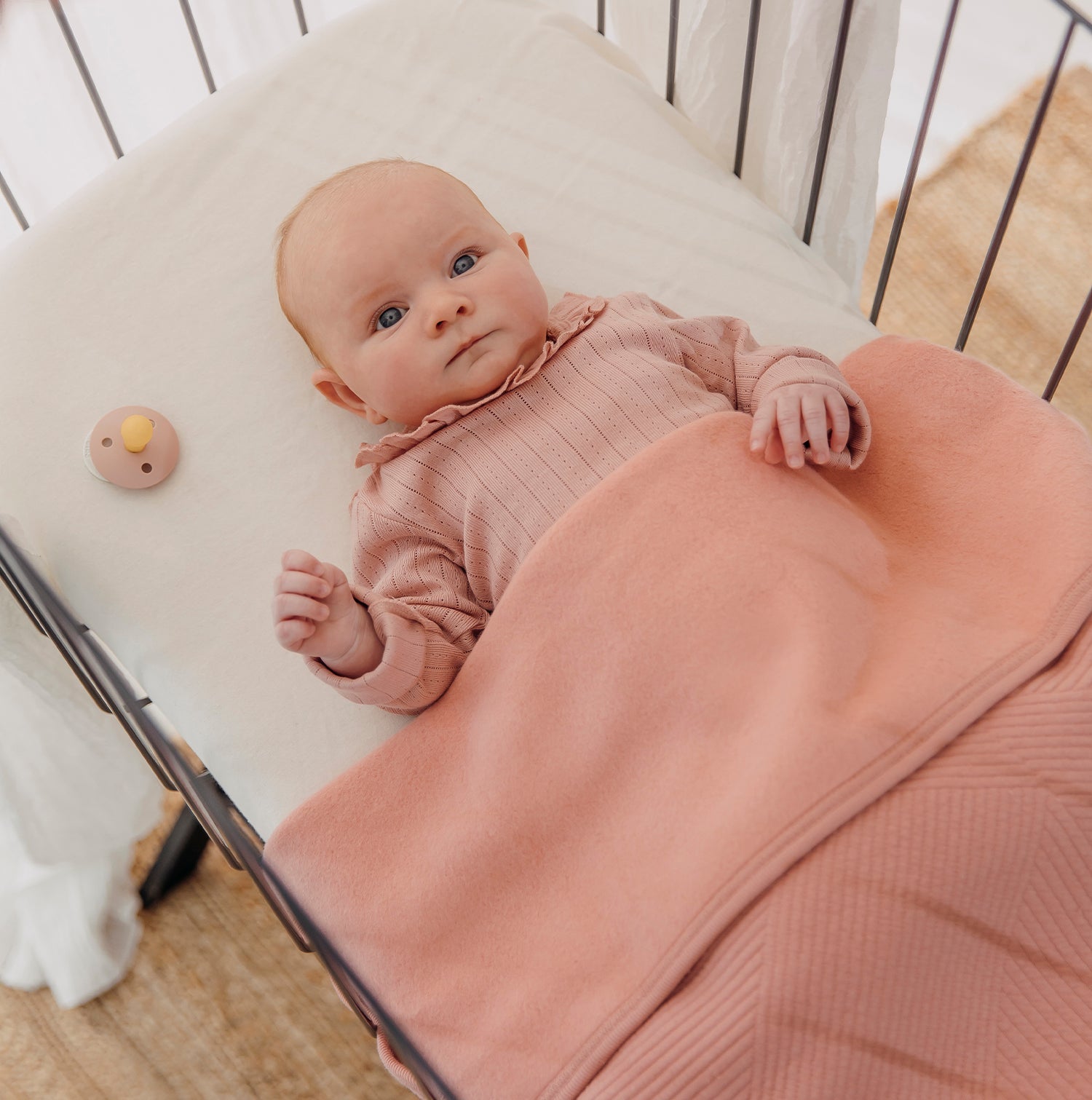 Meyco Decke gebreid jacquard flannel - Pure Rose Pure Rose