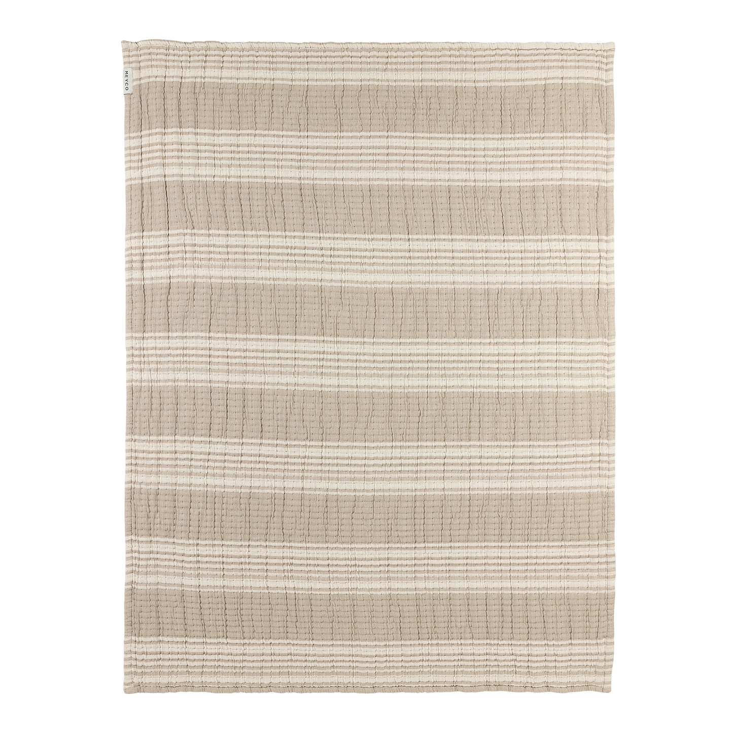 Meyco Decke vorgewaschen musselin jacquard - Stripe Sand Stripe Sand