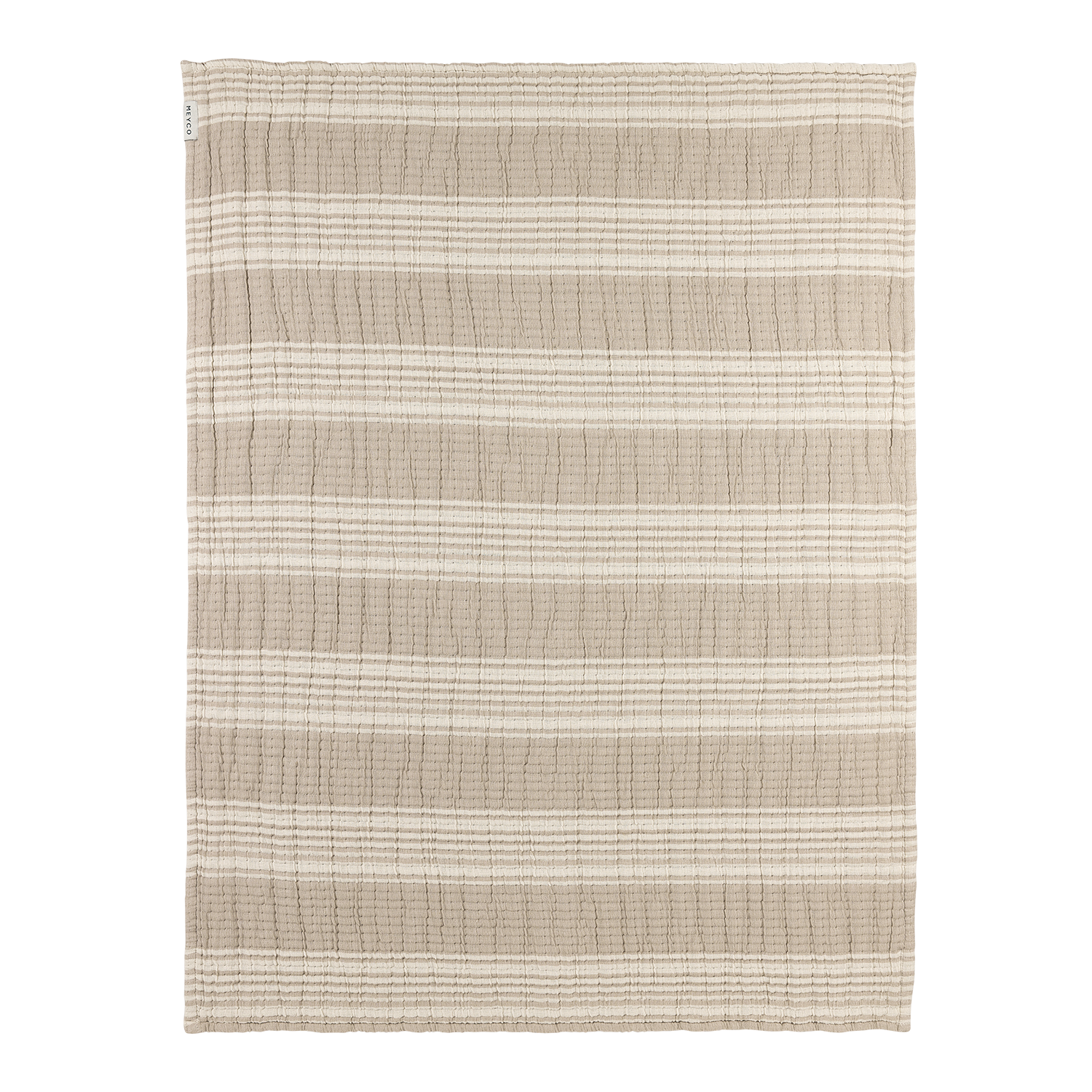 Meyco Decke vorgewaschen musselin jacquard - Stripe Sand Stripe Sand