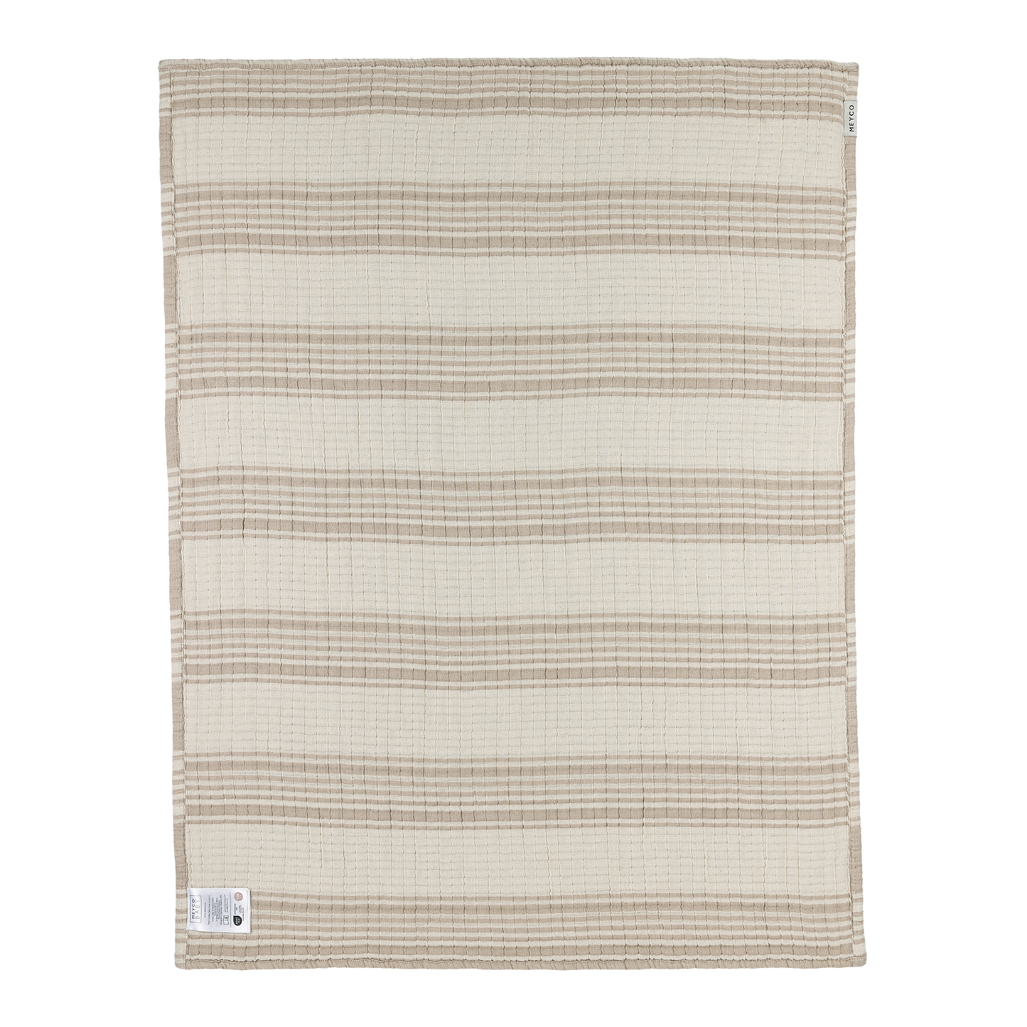 Meyco Decke vorgewaschen musselin jacquard - Stripe Sand Stripe Sand