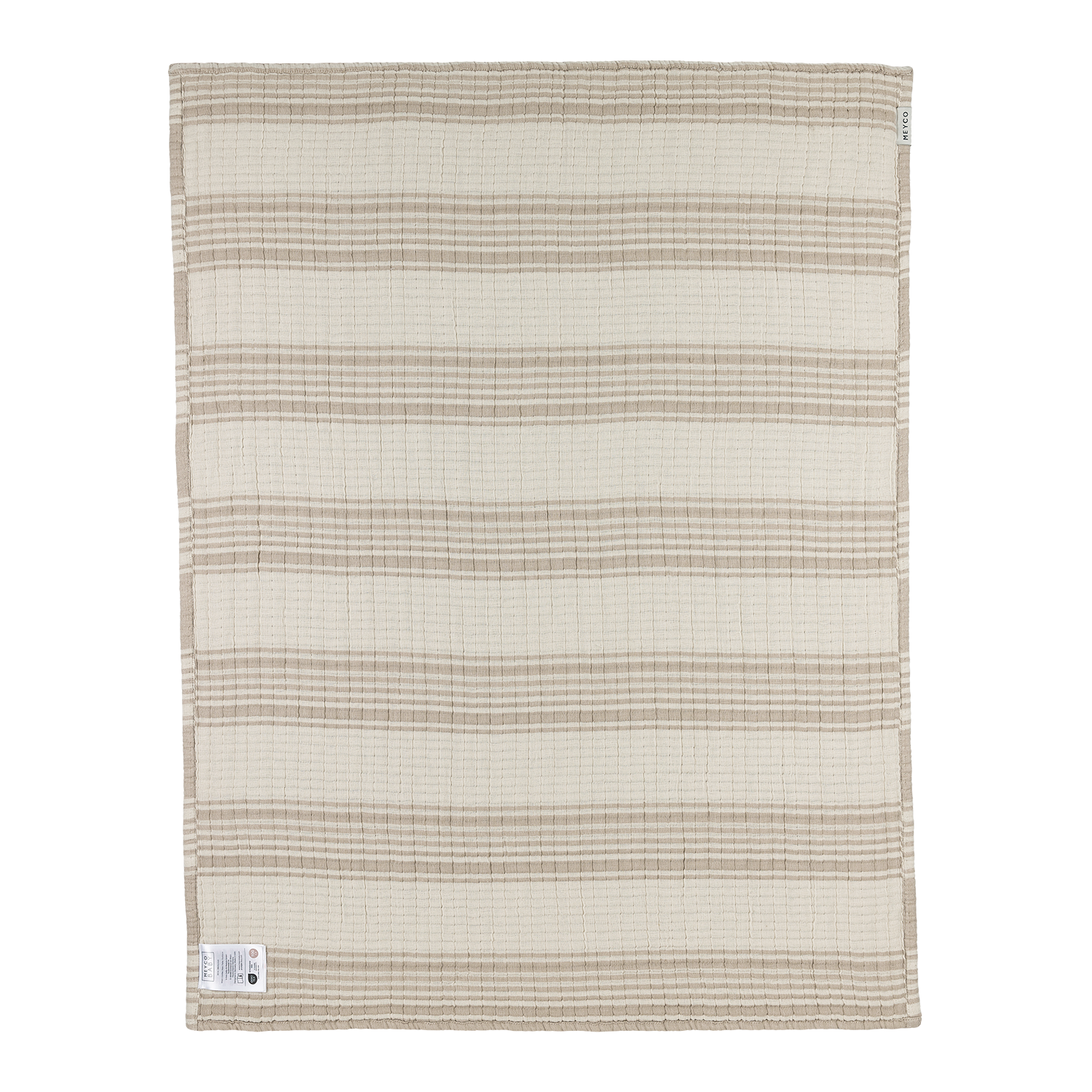 Meyco Decke vorgewaschen musselin jacquard - Stripe Sand Stripe Sand
