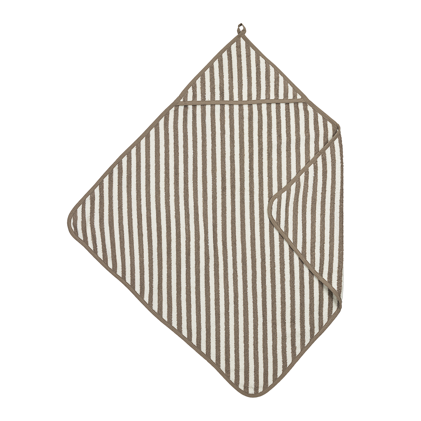 Meyco Kapuzentücher frottee jacquard Fat Stripe Taupe Studio