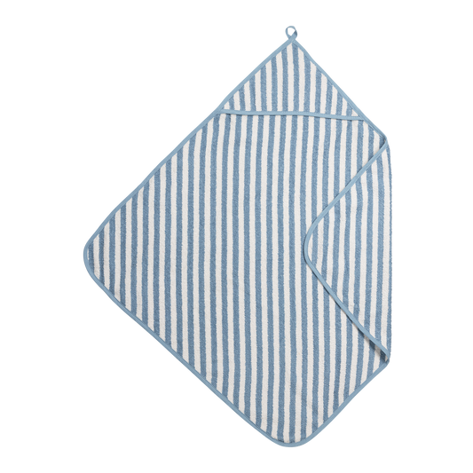 Meyco Kapuzentücher frottee jacquard Fat Stripe Jeans Blue Studio