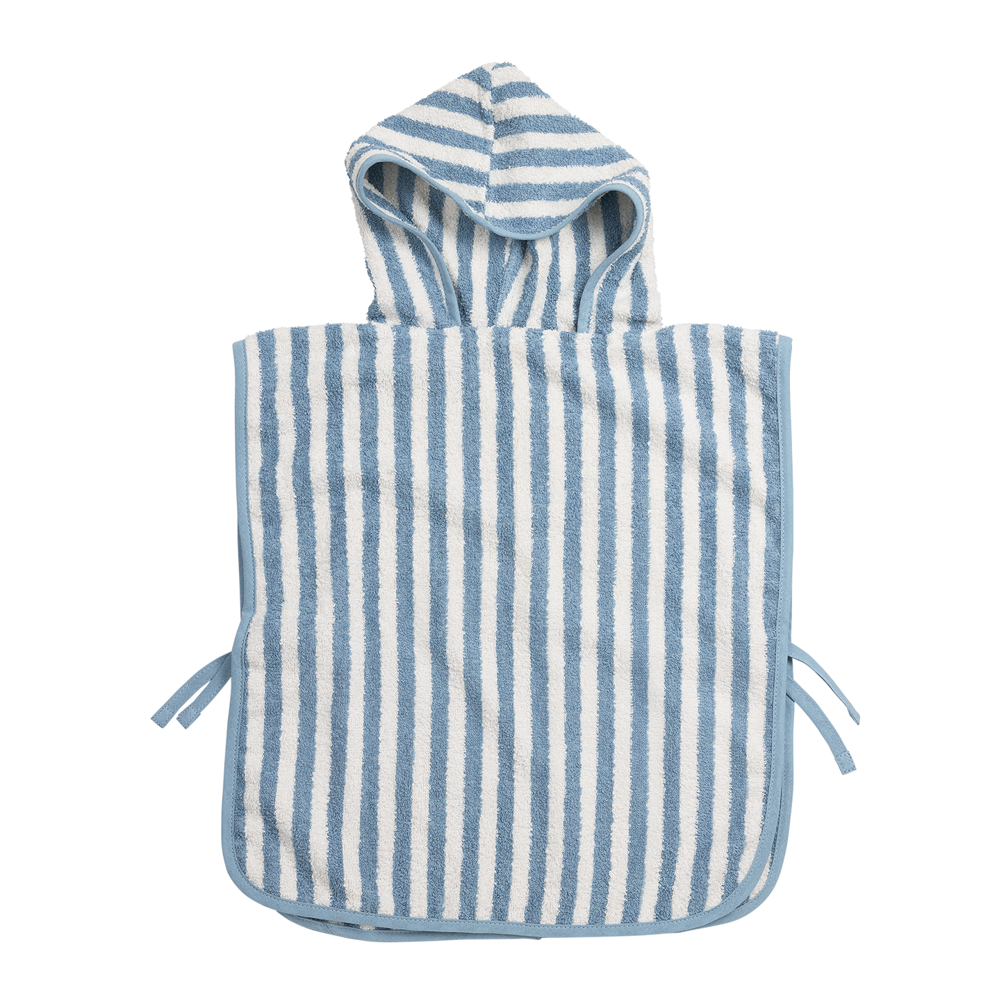 Meyco Badeponcho frottee jacquard Fat Stripe Jeans Blue Studio