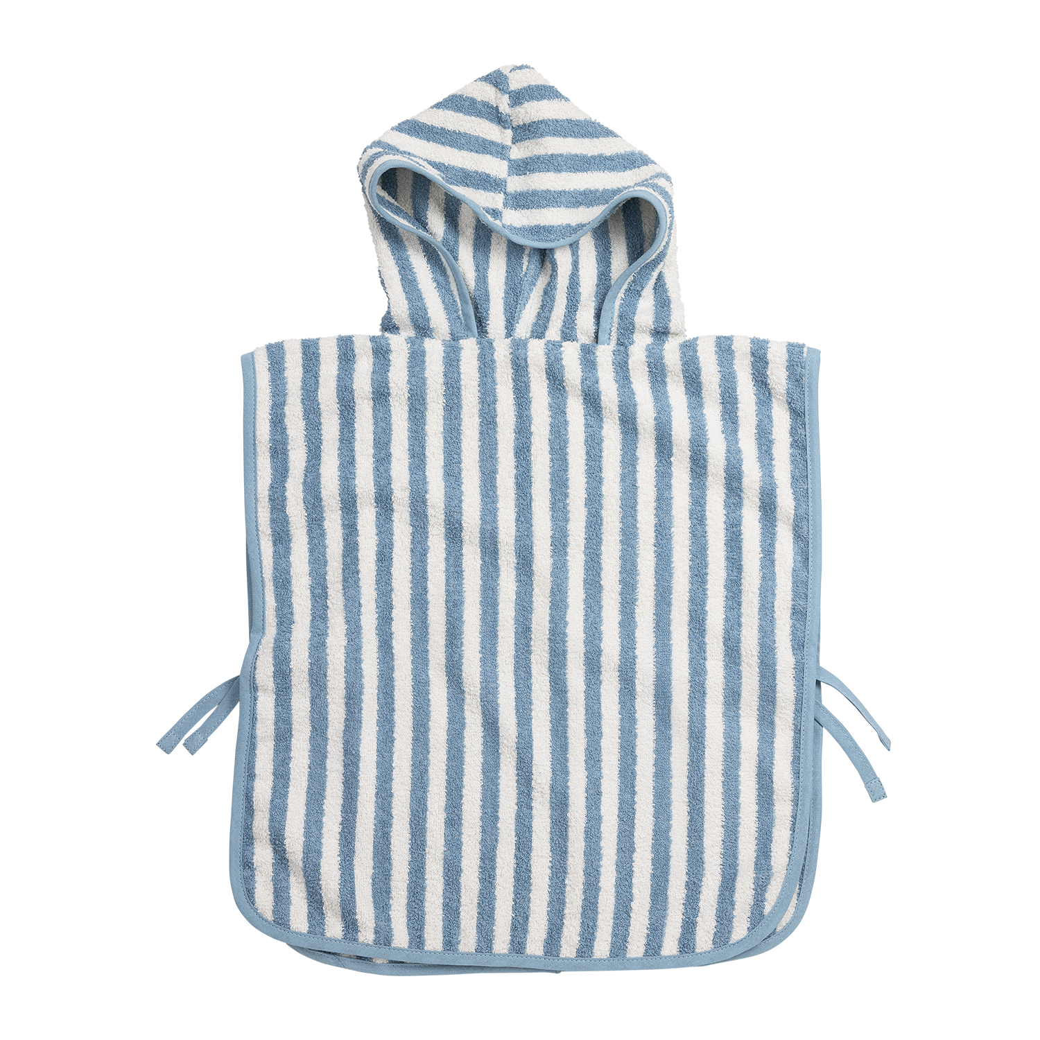 Meyco Badeponcho frottee jacquard Fat Stripe Jeans Blue Studio