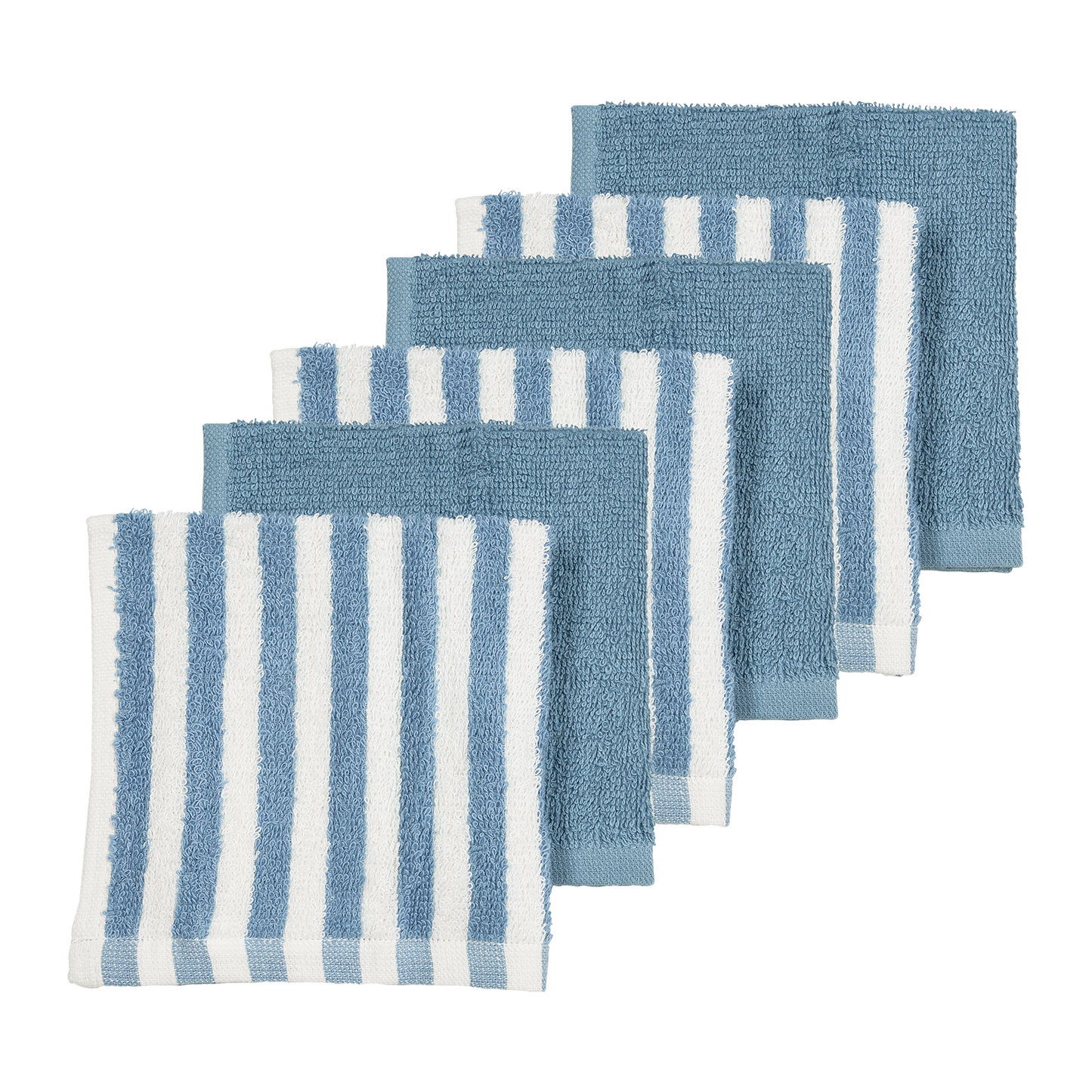 Meyco Spucktücher frottee jacquard Fat Stripe Jeans Blue Studio