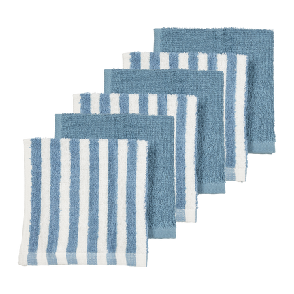 Meyco Spucktücher frottee jacquard Fat Stripe Jeans Blue