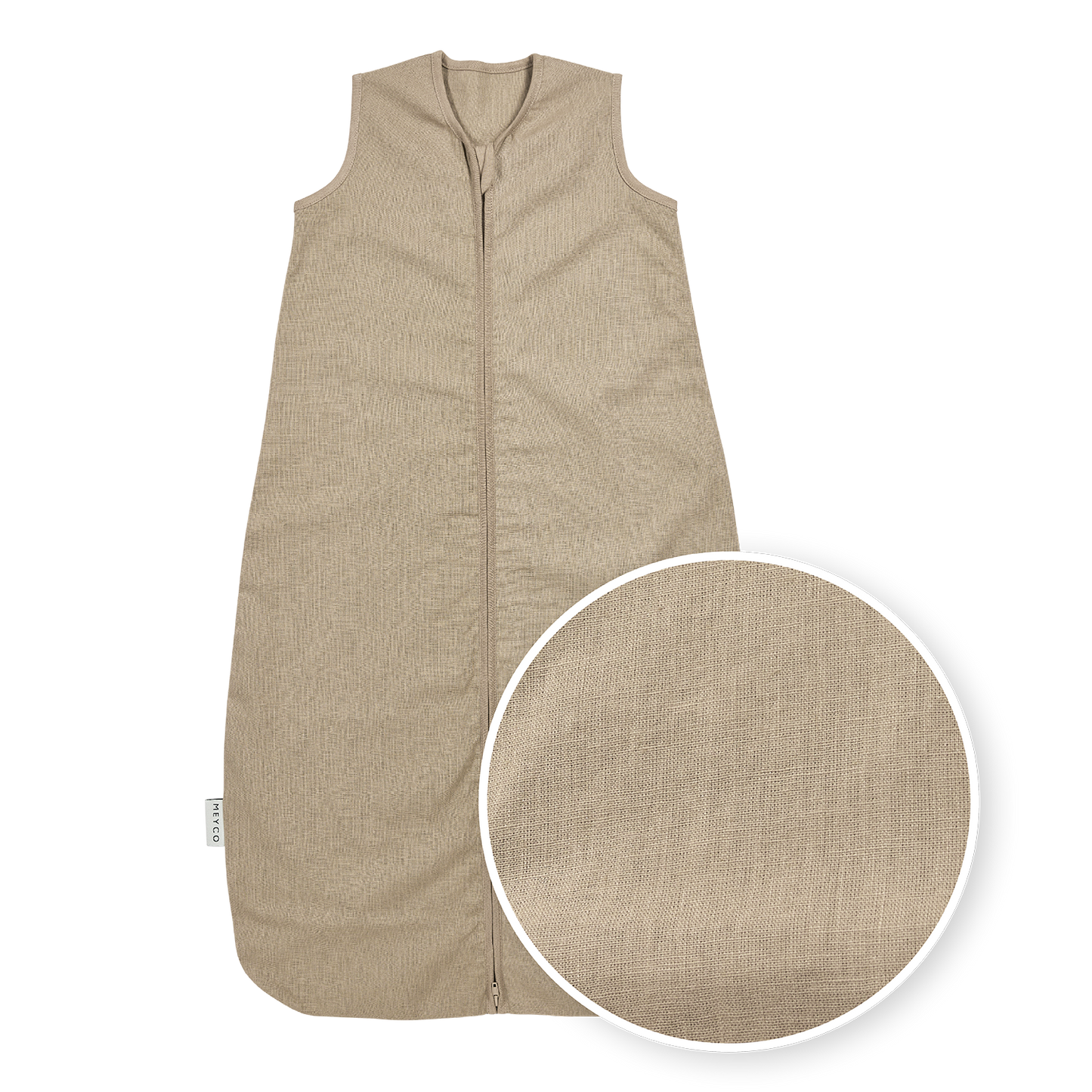 Meyco Schlafsack ungefüttert Leinen Taupe Studio