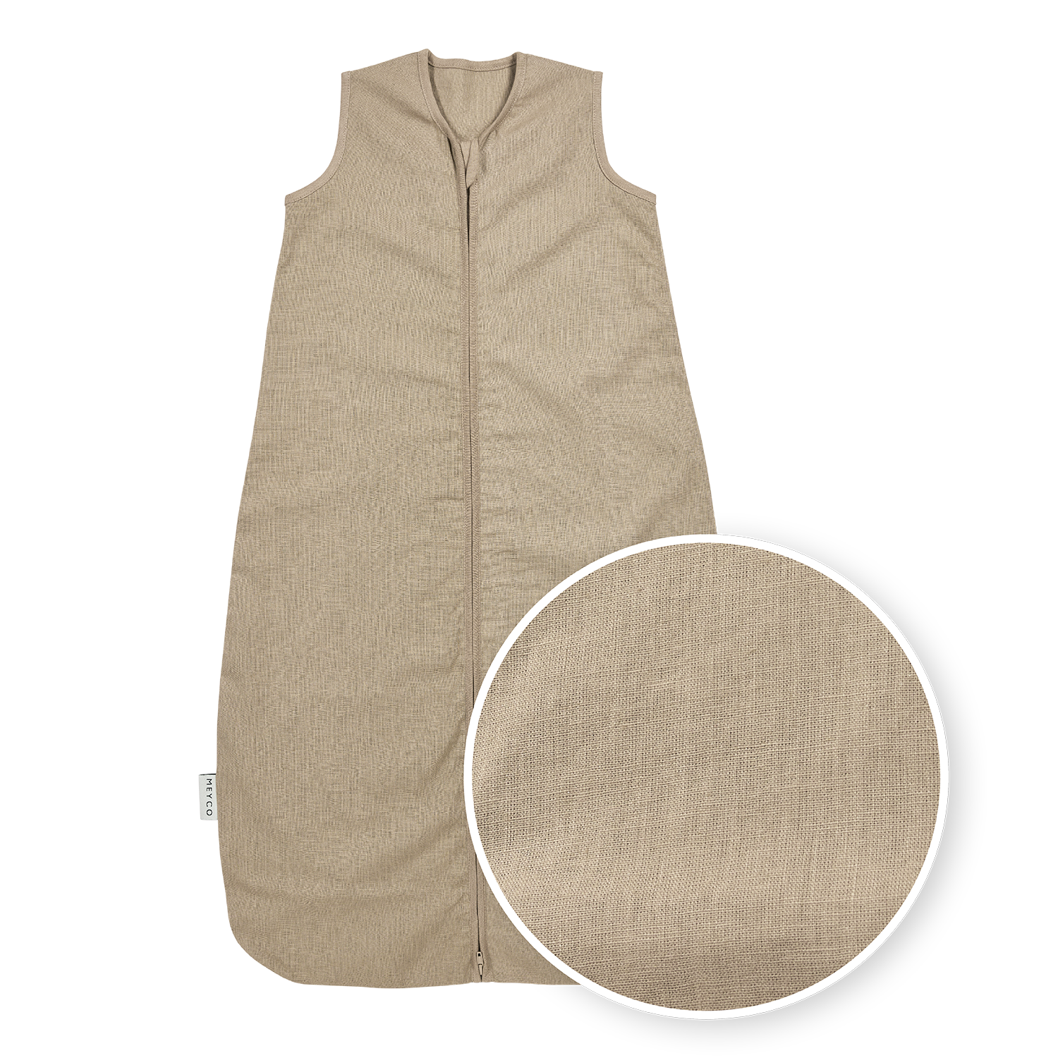 Meyco Schlafsack ungefüttert Leinen Taupe Studio