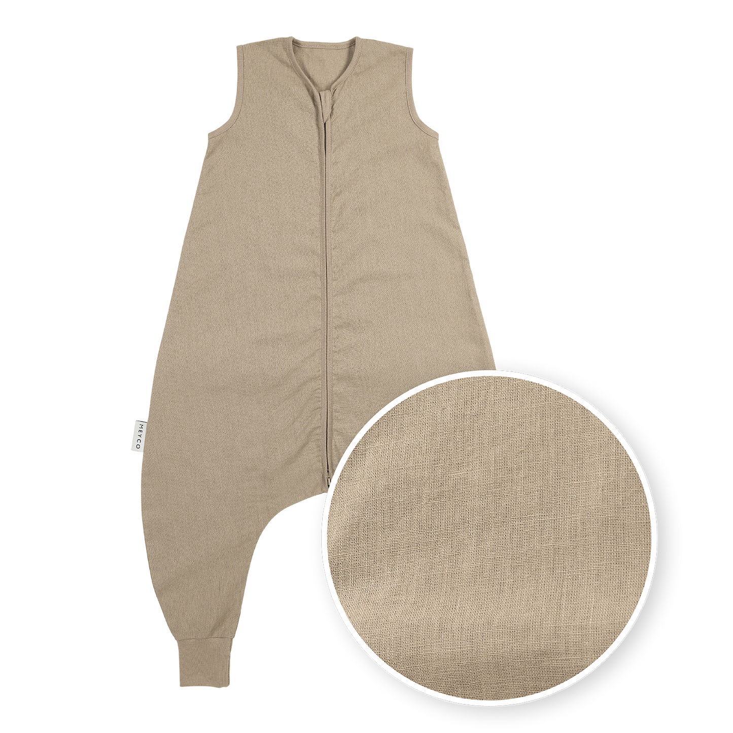 Meyco Schlafsack Jumper ungefüttert Leinen Taupe Studio