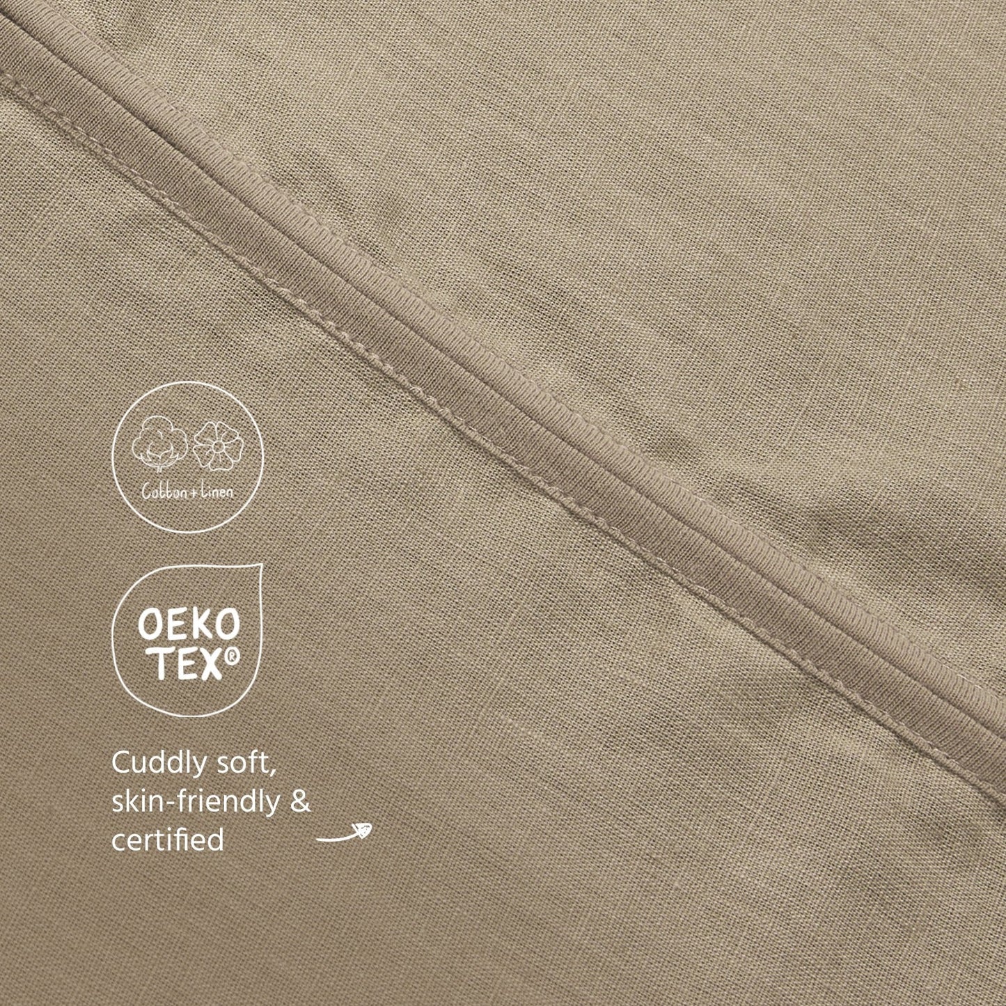 Meyco Schlafsack Jumper ungefüttert Leinen Taupe