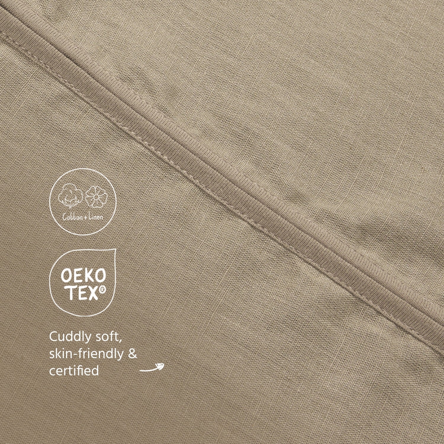 Meyco Schlafsack Jumper ungefüttert Leinen Taupe
