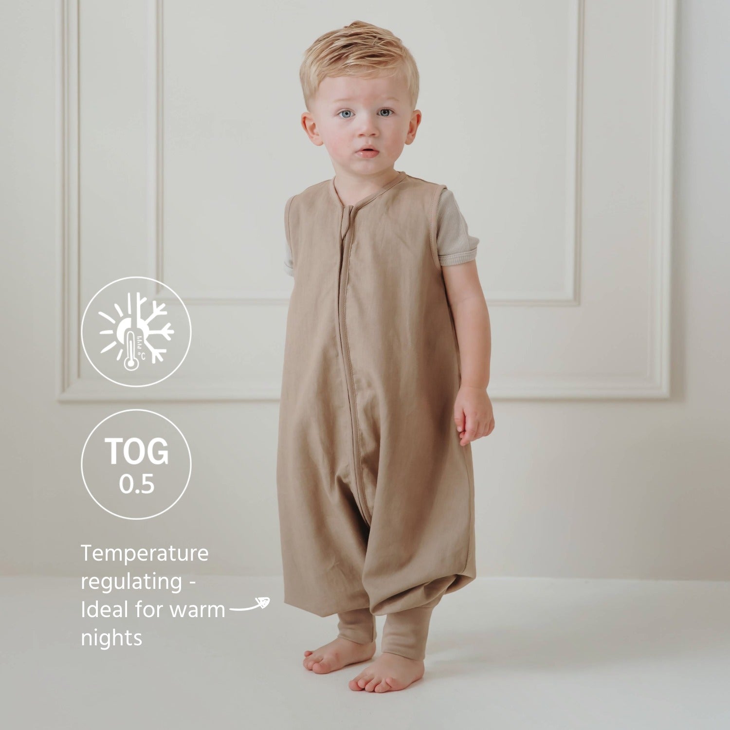 Meyco Schlafsack Jumper ungefüttert Leinen Taupe