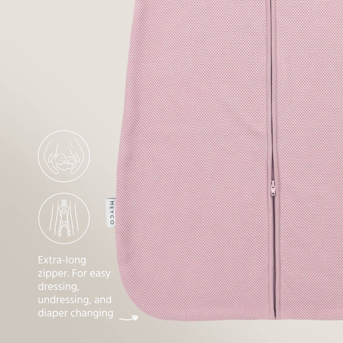 Meyco Schlafsack ungefüttert Classic Purple Pink