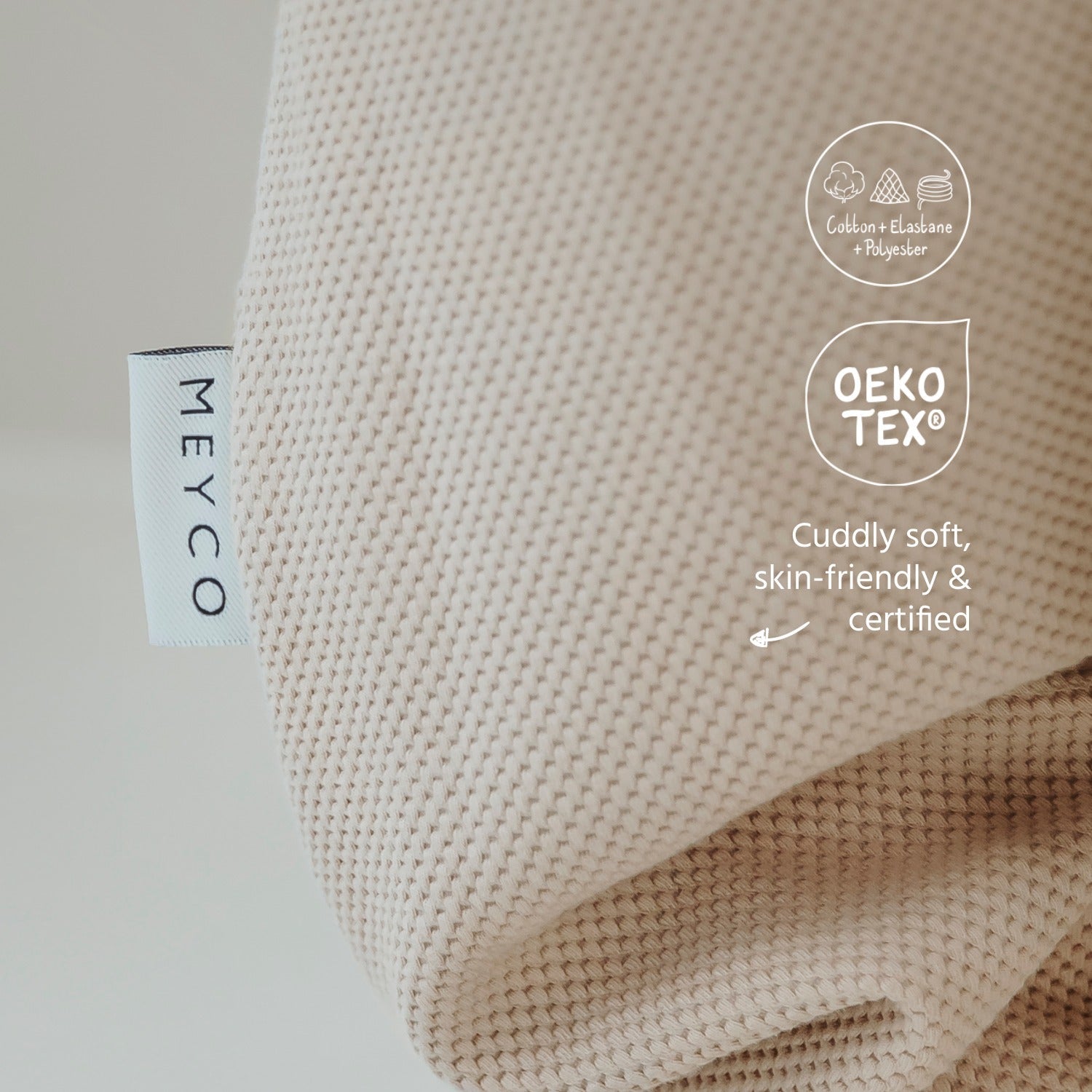 Meyco Schlafsack jumper ungefüttert Classic Sand