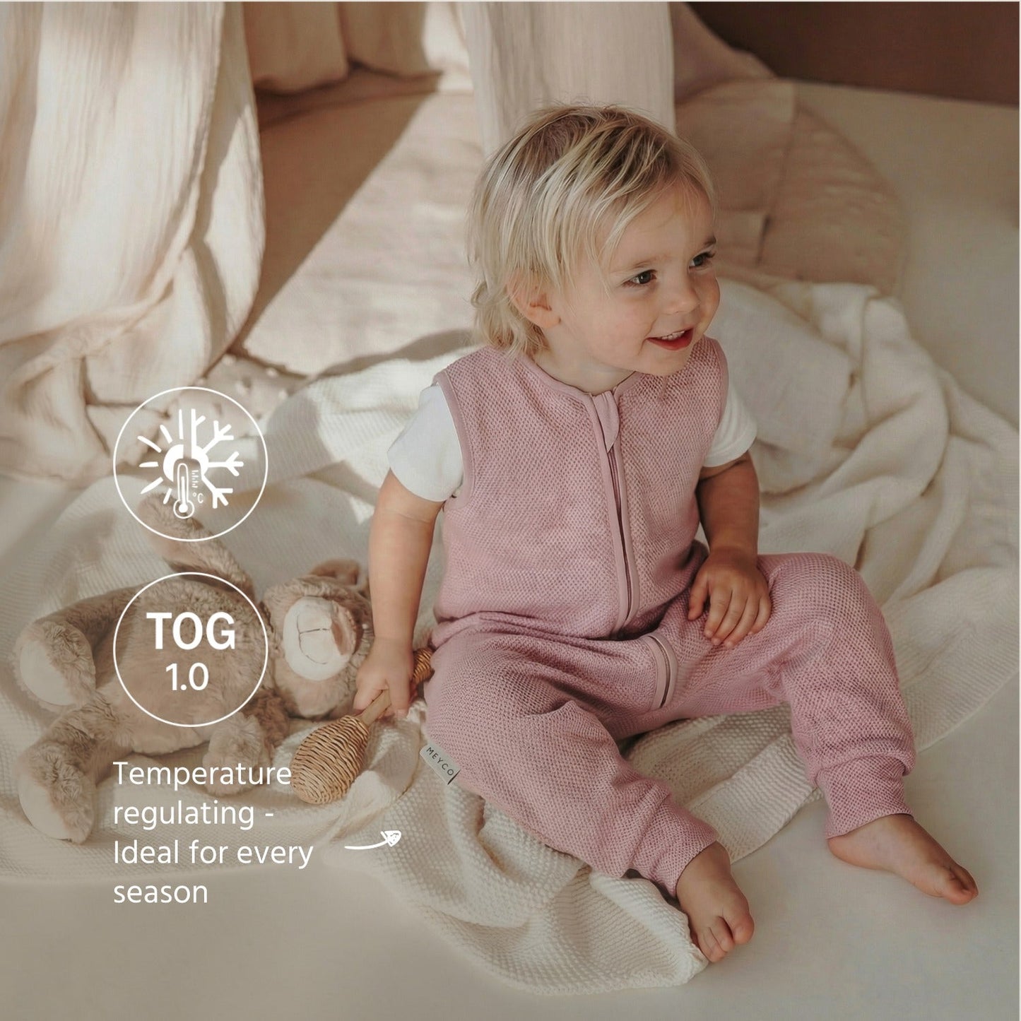Meyco Schlafsack jumper ungefüttert Classic Purple Pink