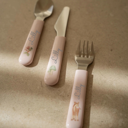 Little Dutch rosa Kinder Besteck Set Mio Mepal 3er Set - Fairy Garden Anwendung