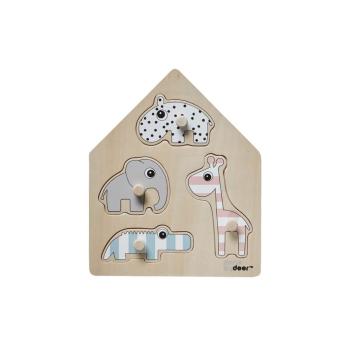 Done by Deer Holz Steckpuzzle 4-teiliges deer friends