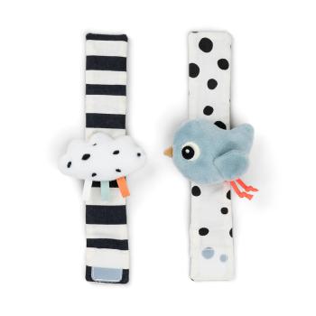 Done by Deer Handgelenkrassel 2er Set blau Happy clouds Detailansicht